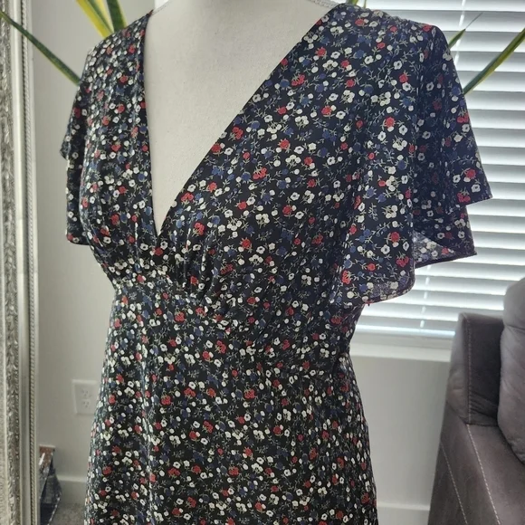 Lulus Poet's Dream Black Floral Print Mini Dress. Size Medium. New without tags. - Picture 5 of 10